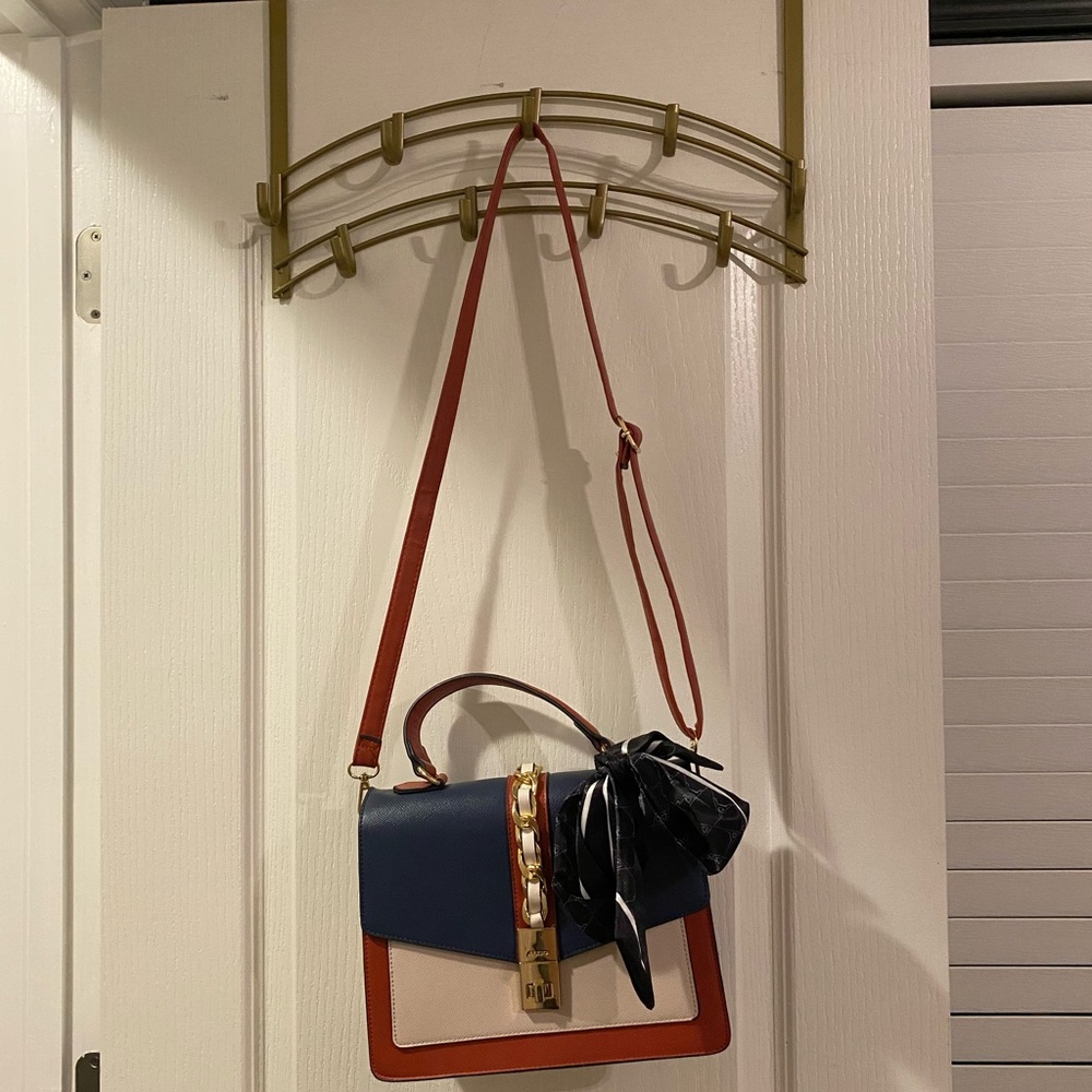 ALDO statement cross body purse with silk like scarf